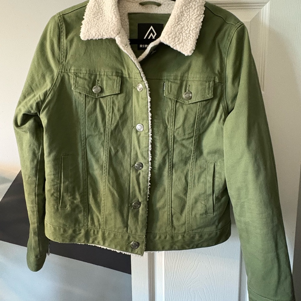 Y2K style crop Green Bomber Jacket with Lining